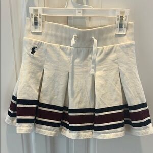 Polo by Ralph Lauren Cream Mini Skater Skirt Pleated Casual